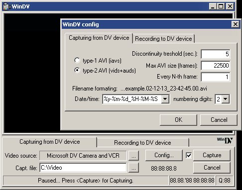 Скачать программу можно с сайта разработчика. WinDV-1.2.3.zip