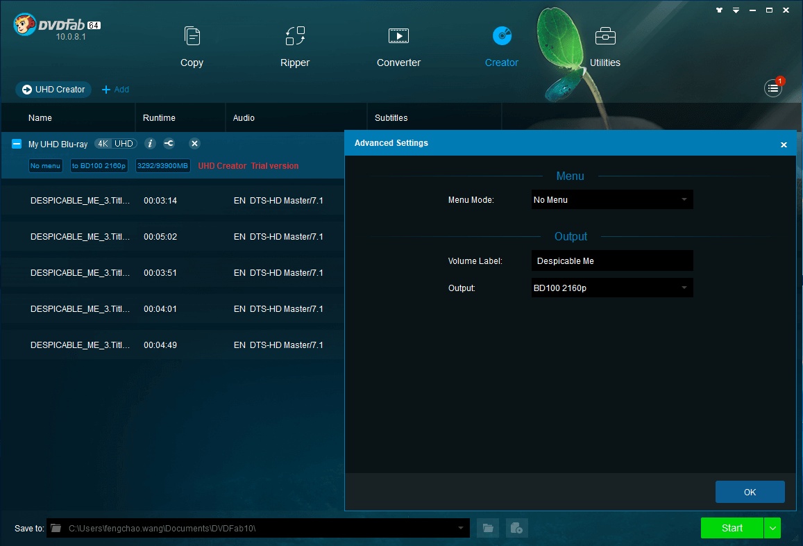 DVDFAB DVD creator. DVDFAB создание меню. Leawo UHD creator. Настройка качества при конвертации в DVDFAB.