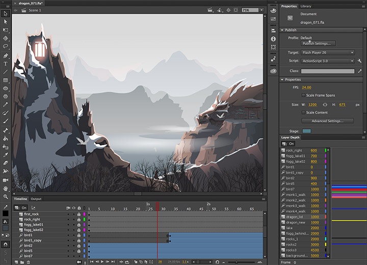 2D animation software, Flash animation