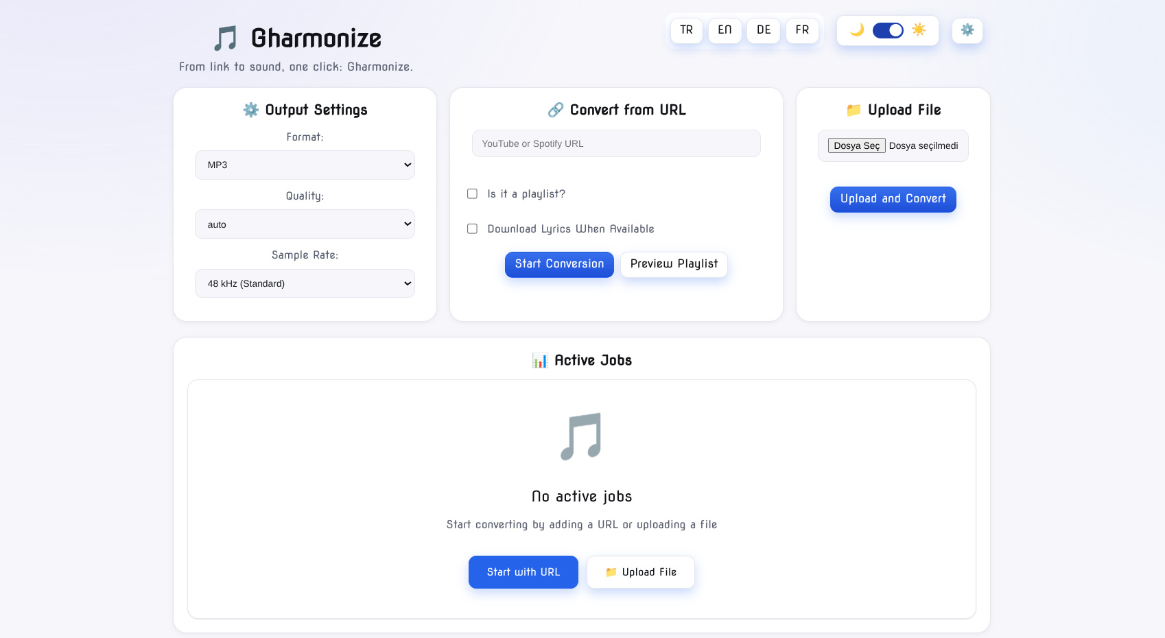 Gharmonize screenshot