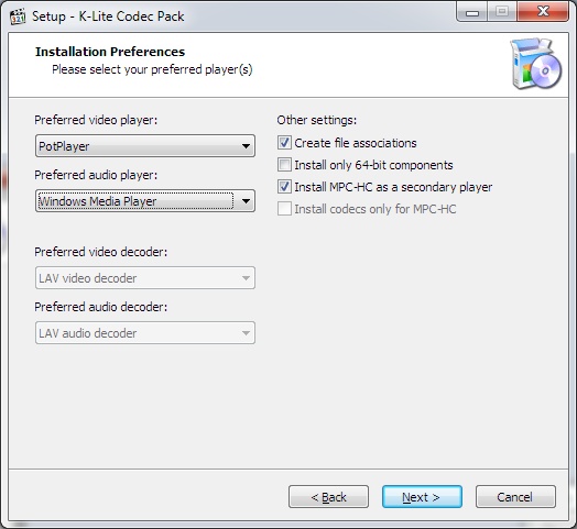   K-Lite Codec Pack