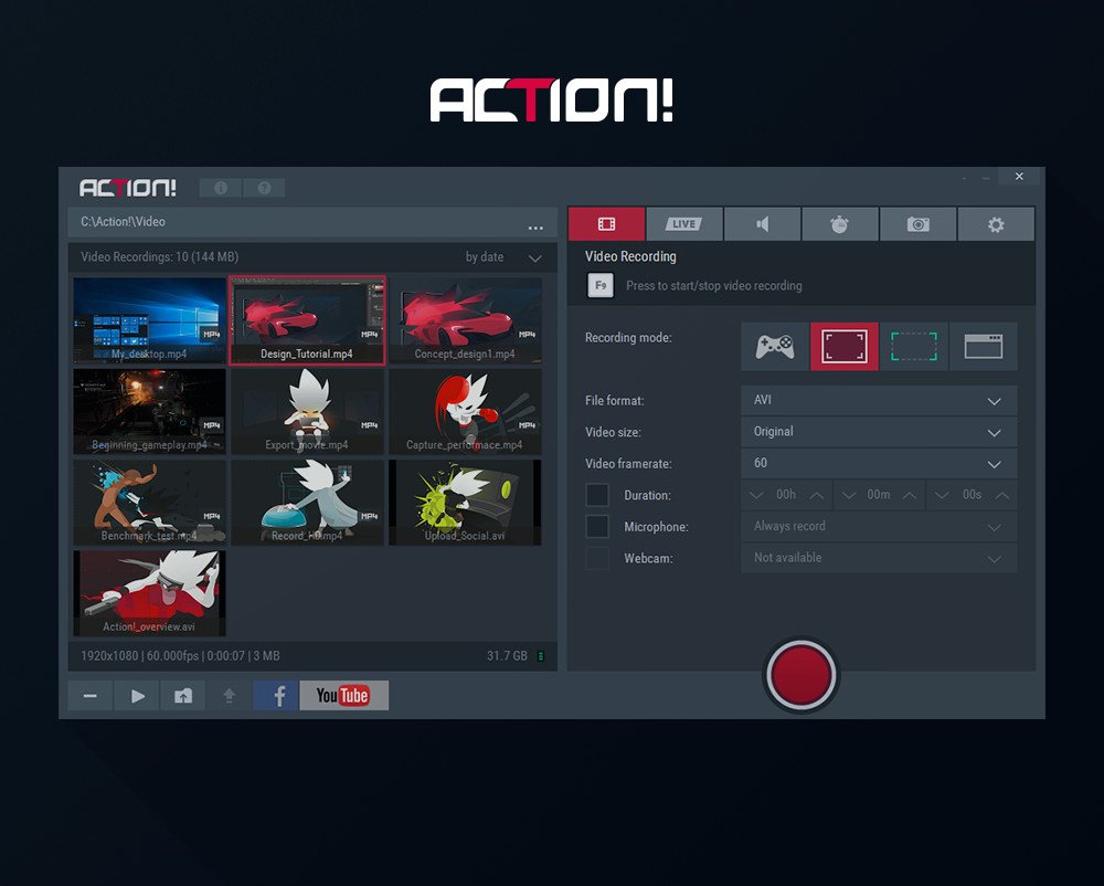 mirillis action software