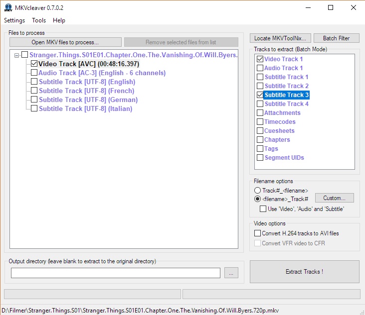 mkv chapter extractor