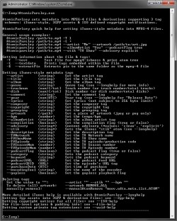 AtomicParsley screenshot