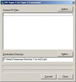 Ulead DV Type 1 to DV Type 2 Converter screenshot