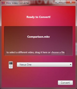 Miro Video Converter screenshot