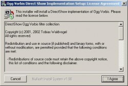 OGG DirectShow Filter / OggDS / OGM Codec screenshot