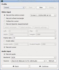 SimpleScreenRecorder screenshot