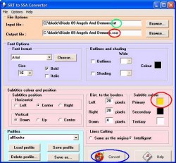 SRTtoSSA screenshot