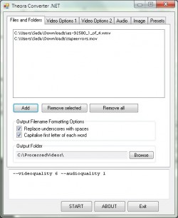 Theora Converter .NET screenshot