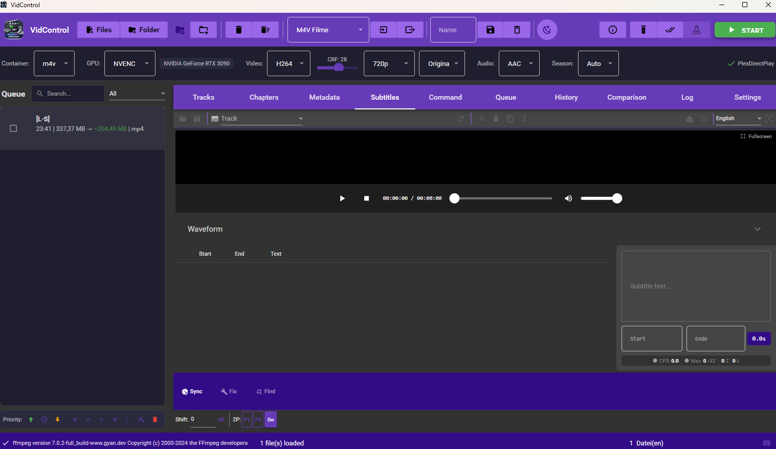 VidControl screenshot