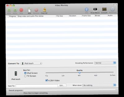 Video Monkey 0.17 Free Download - VideoHelp
